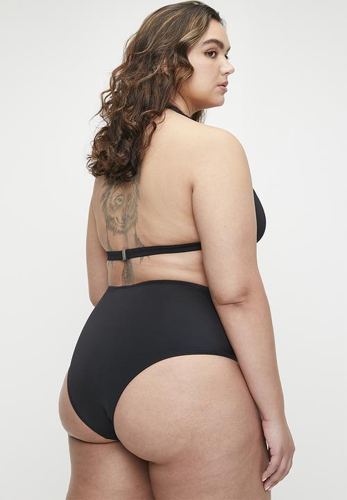 Hunkemoller - Plus Luxe shaping cheeky hw - nero