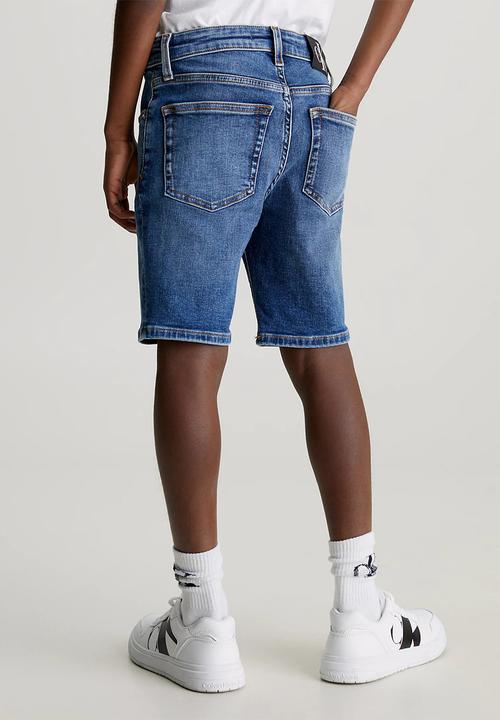 Calvin Klein - Ckjk reg ess serene blue denim shorts kids - essential serene blue