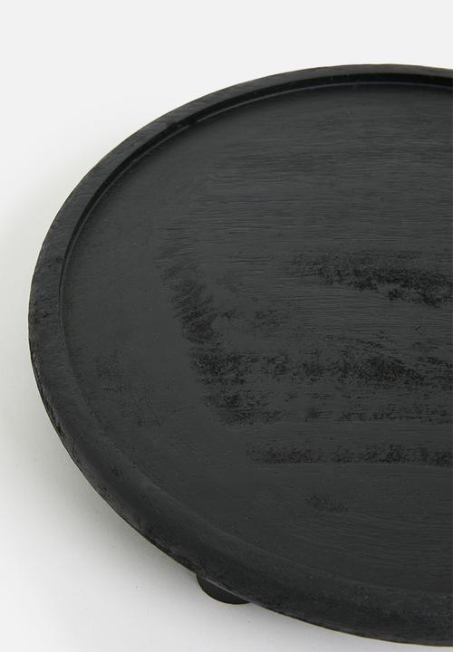 Excellent Houseware - Blanco wooden serving tray - Black
