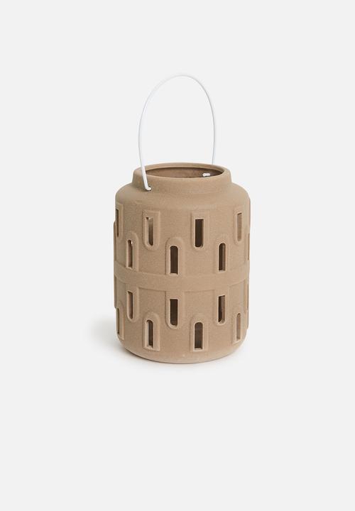 H&S - Holly lantern - Teracotta