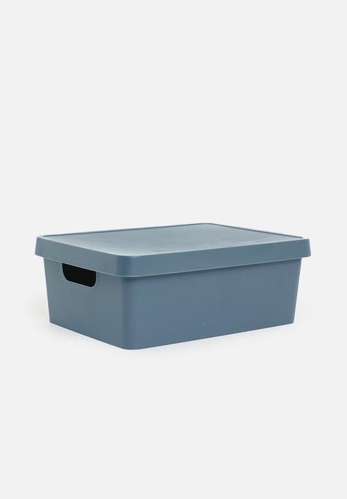 Storage Solutions - Stack storage box w lid - Navy
