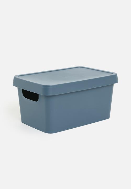 Storage Solutions - Stack storage box w lid - Navy