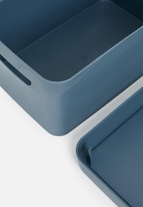 Storage Solutions - Stack storage box w lid - Navy