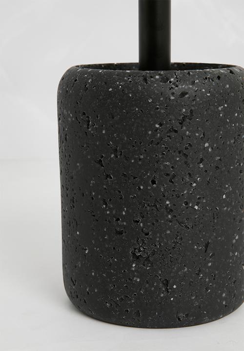 Sixth Floor - Terazzo Toilet Brush Holder - Black