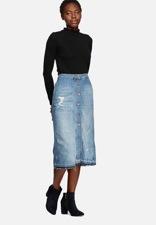ONLY - Ashton Midi Denim Skirt