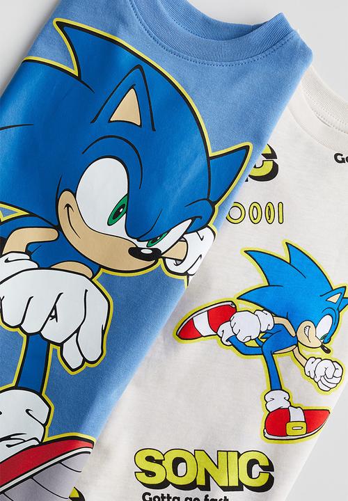 H&M - 2-Pack T-shirts - blue sonic the hedgehog