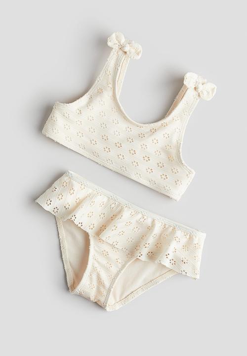 H&M - Broderie anglaise bikini - light beige