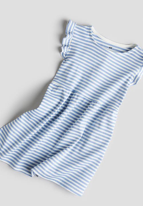 H&M - Ribbed jersey dress - blue multi