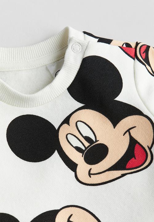 H&M - 2 piece sweatshirt set - white minnie mouse