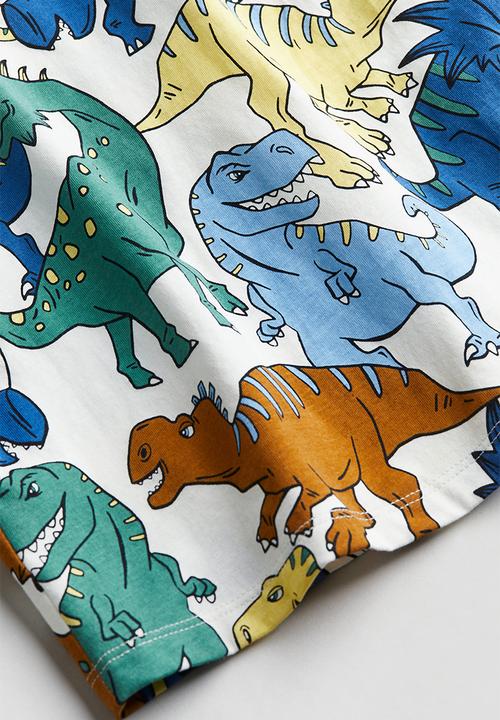 H&M - Printed t-shirt - white dinosaurs