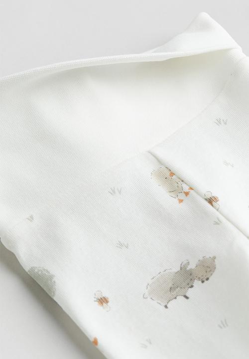 H&M - 2 piece cotton jersey set - white sheep