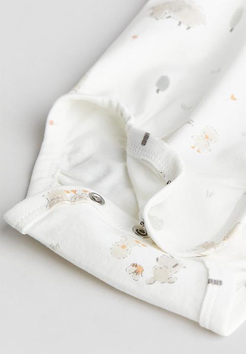 H&M - 2 piece cotton jersey set - white sheep