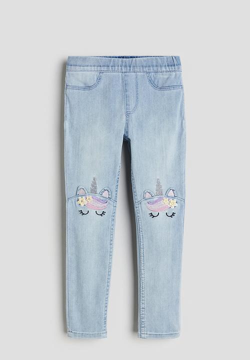 H&M - Jeggings - light denim blue unicorn