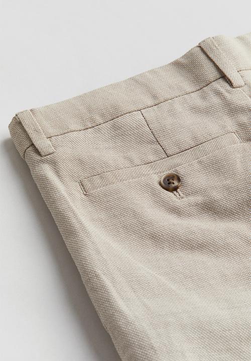 H&M - Textured suit trousers - beige