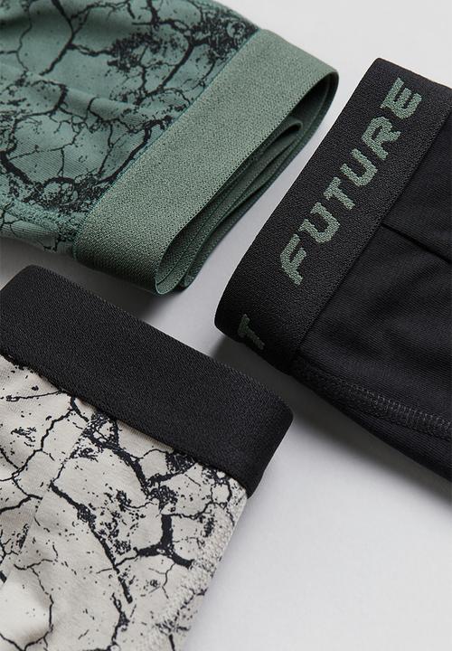 H&M - 3 pack boxer shorts - light greige patterned