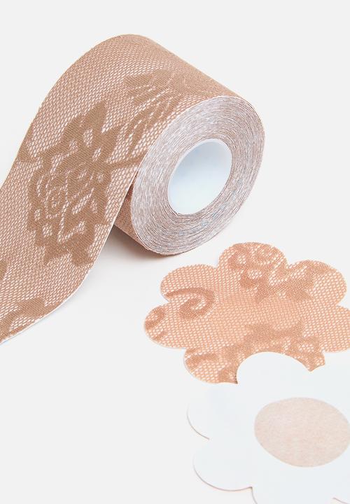 Easy Curves Shapewear - Body Tape + lace nipple covers - beige
