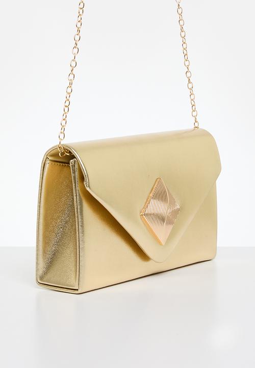 MILLA - Moonbeam metallic clutch bag-gold