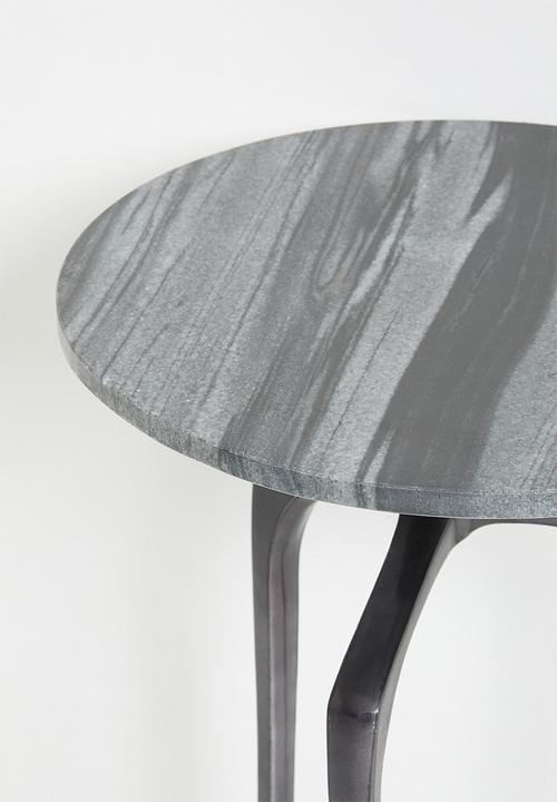 Sixth Floor - Marble round table - Black