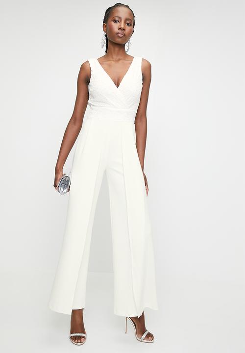 SISSY BOY - Heccers Glam : Jumpsuit With Wide Leg Pant  - Off White
