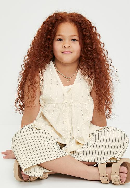 Pop Candy - Top & bottom set - white & stripe