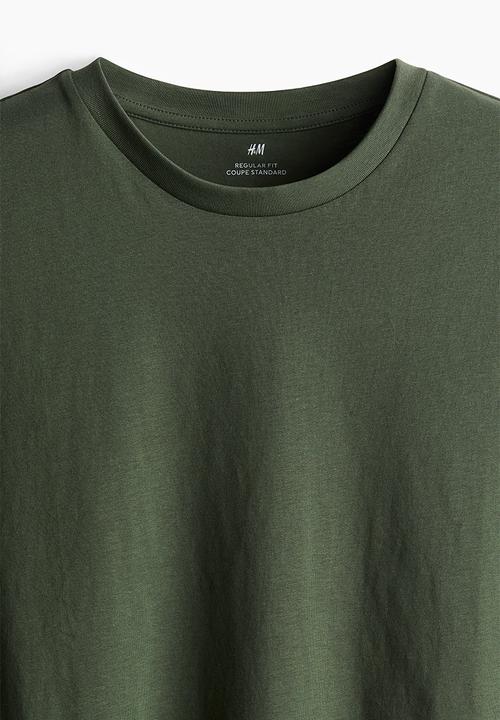 H&M - Regular fit t-shirt - khaki green