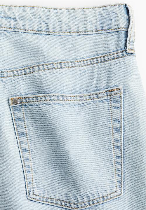 H&M - Feather soft denim skirt - pale denim blue