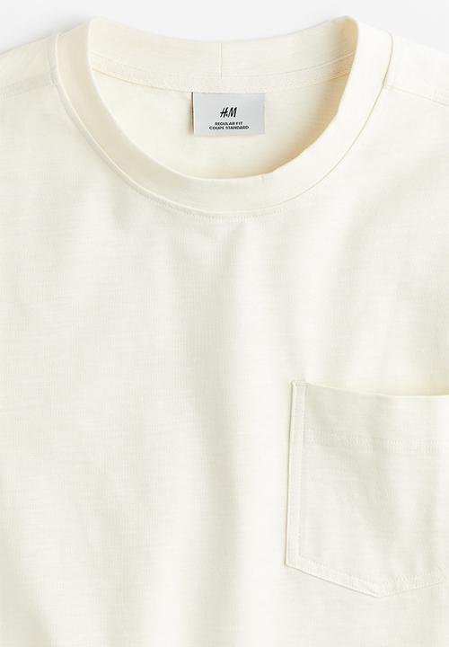 H&M - Regular fit long-sleeved jersey top - cream