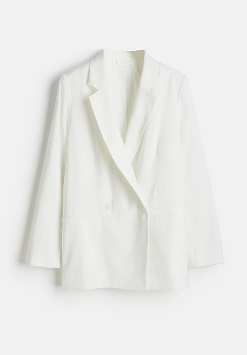 H&M - Double-breasted blazer - white