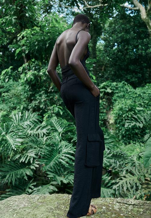 H&M - Utility trousers - black