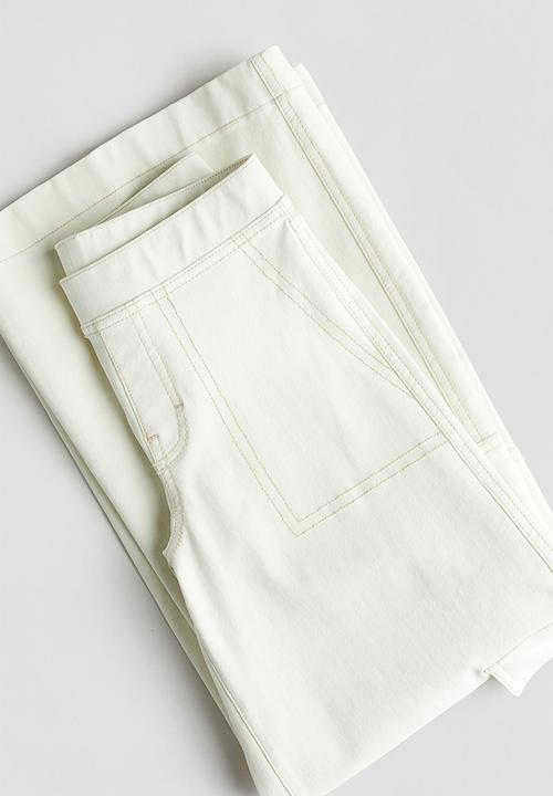 H&M - Wide cargo trousers - white