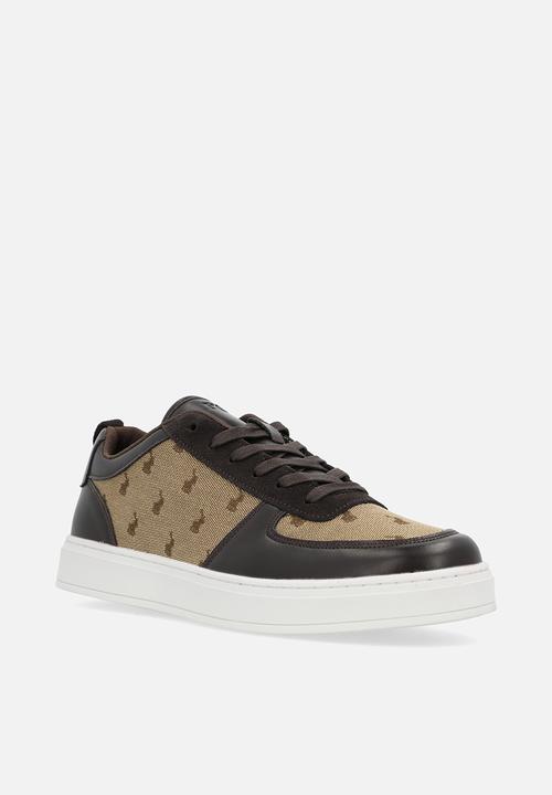 POLO - Colour block monogram sneaker - stone