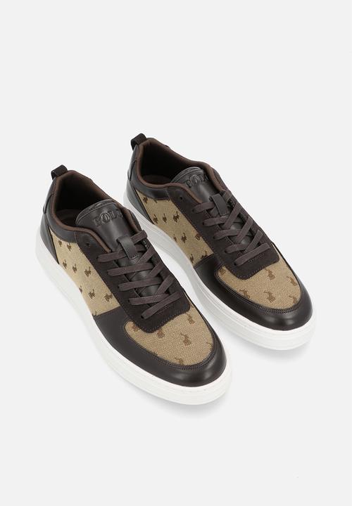 POLO - Colour block monogram sneaker - stone