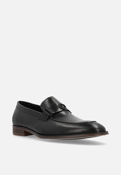 POLO - Circle pony trim penny loafer - black