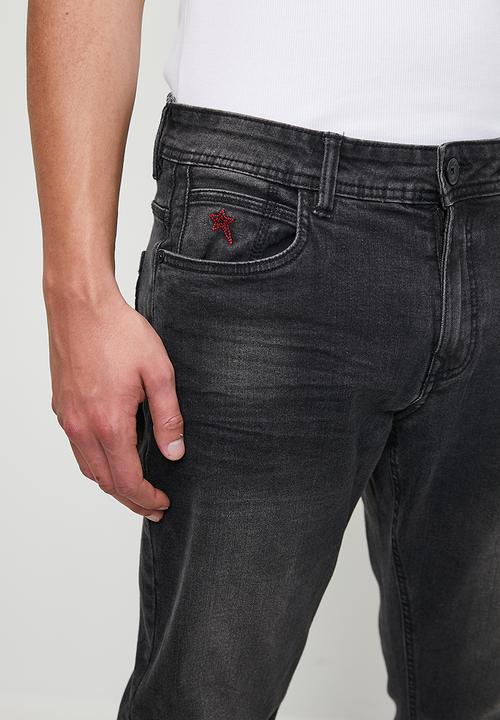 SOVIET - Dalton Slim Leg Denim - Charcoal