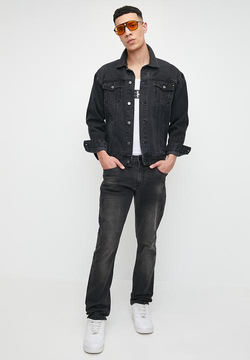 SOVIET - Dalton Slim Leg Denim - Charcoal