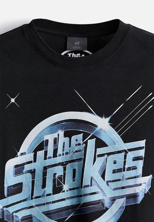 Loose fit printed t-shirt - black/the strokes - 1225609001