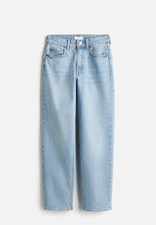 H&M - Slim straight high ankle jeans - light denim blue