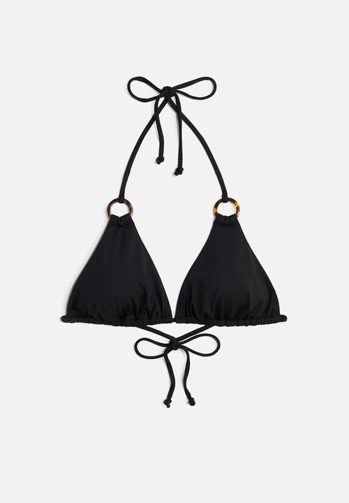 H&M - Padded triangle bikini top - black
