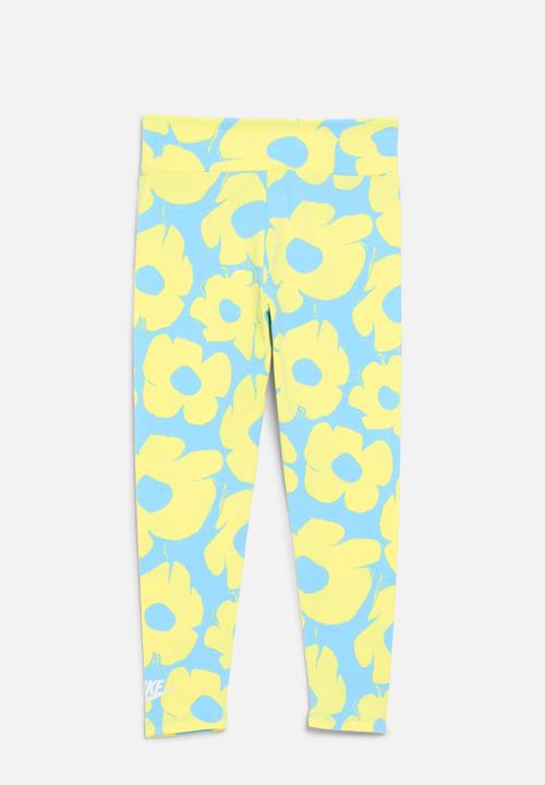 Nike - Nkg floral legging - aquarius blue