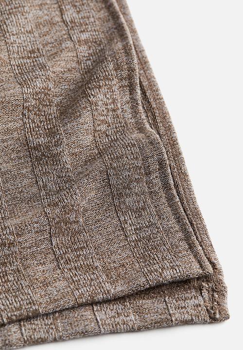 H&M - Ribbed dress - dark mole