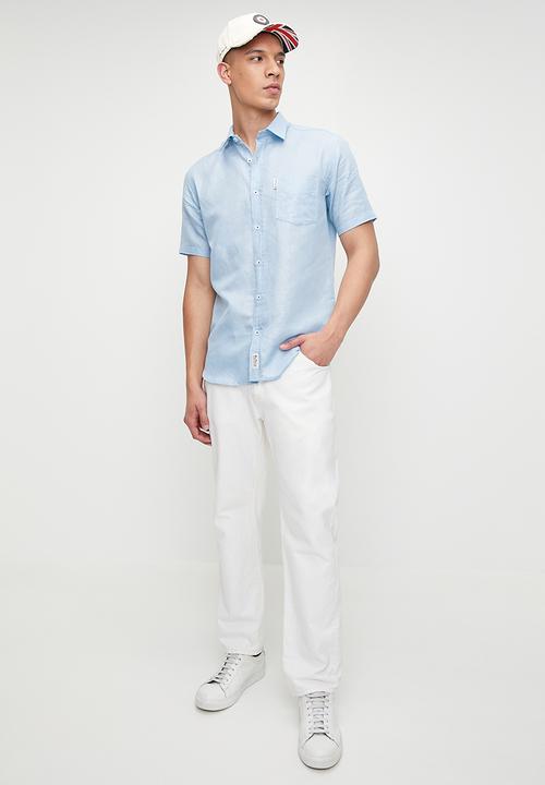 Ben Sherman - Linen Shirt Short Sleeve - Light Blue