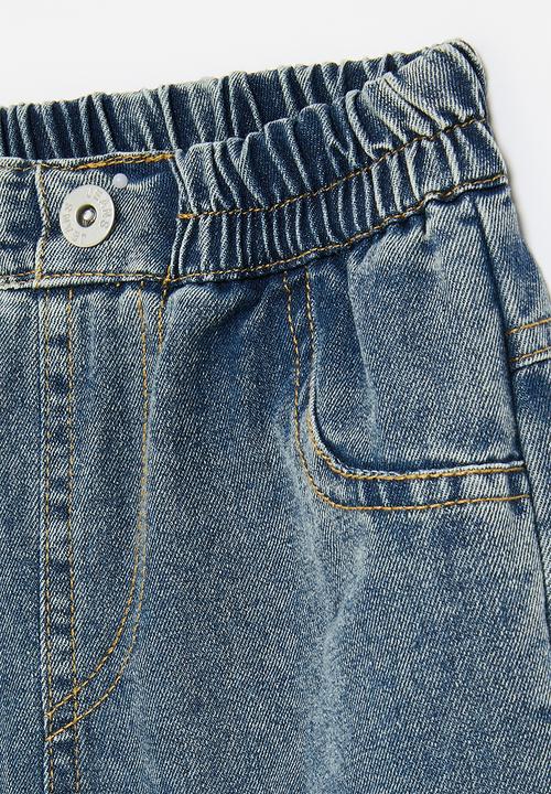 Pop Candy - Distressed denim shorts - blue