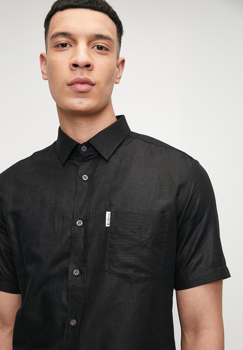 Ben Sherman - Linen Shirt Short Sleeve - Black