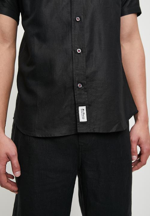 Ben Sherman - Linen Shirt Short Sleeve - Black