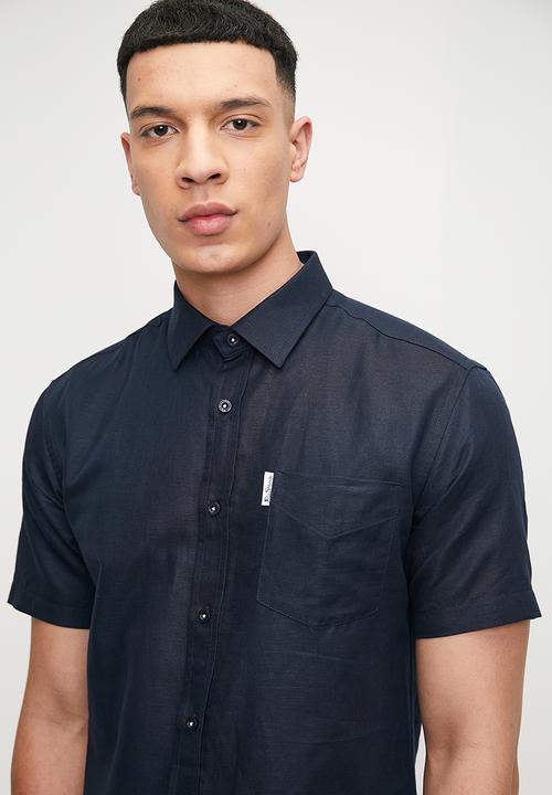 Ben Sherman - Linen Shirt Short Sleeve - Navy