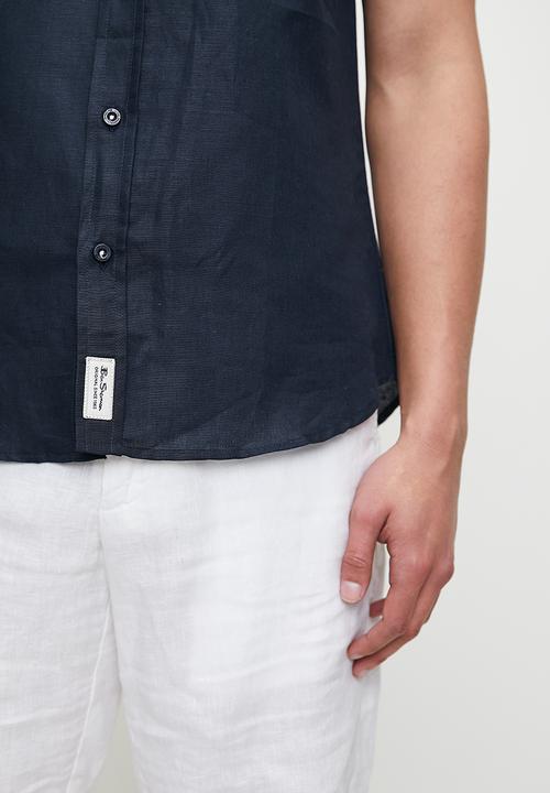 Ben Sherman - Linen Shirt Short Sleeve - Navy