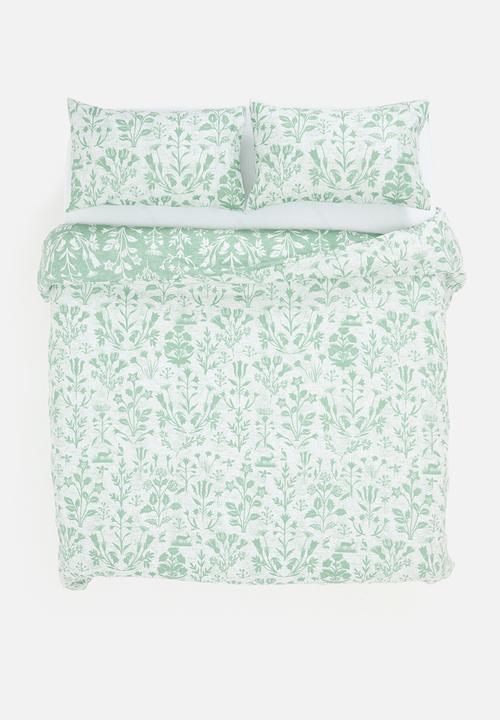 Sixth Floor - Spring Silhouette Super Soft Duvet Set - Sage
