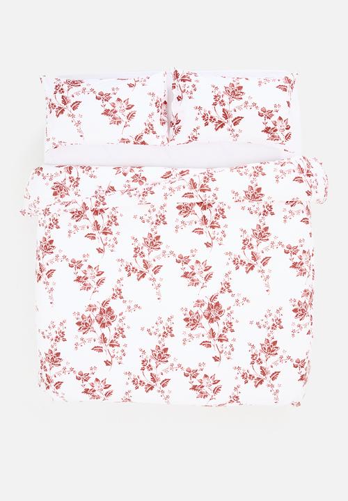 Sixth Floor - Stencil Floral Super Soft Duvet Set - Pink