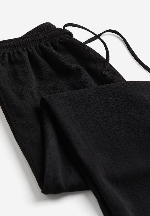 H&M - Wide pull-on trousers - black