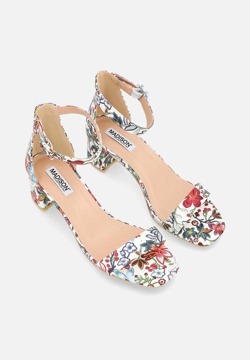 Madison® - Amira 2 block heel - white floral